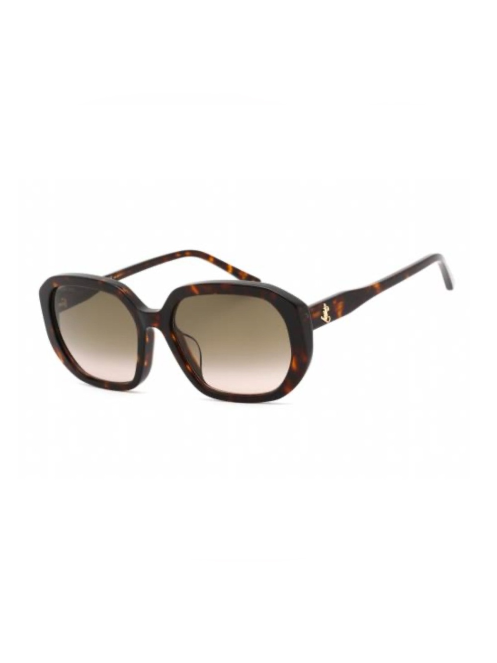 Jimmy Choo Oversized Tortoiseshell Sunglasses with Gradient Brown Lenses